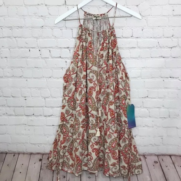 NEW Show Me Your Mumu Dress Lasso Mini Tunic Drop Waist Slouchy Coverup Size M - Picture 4 of 10